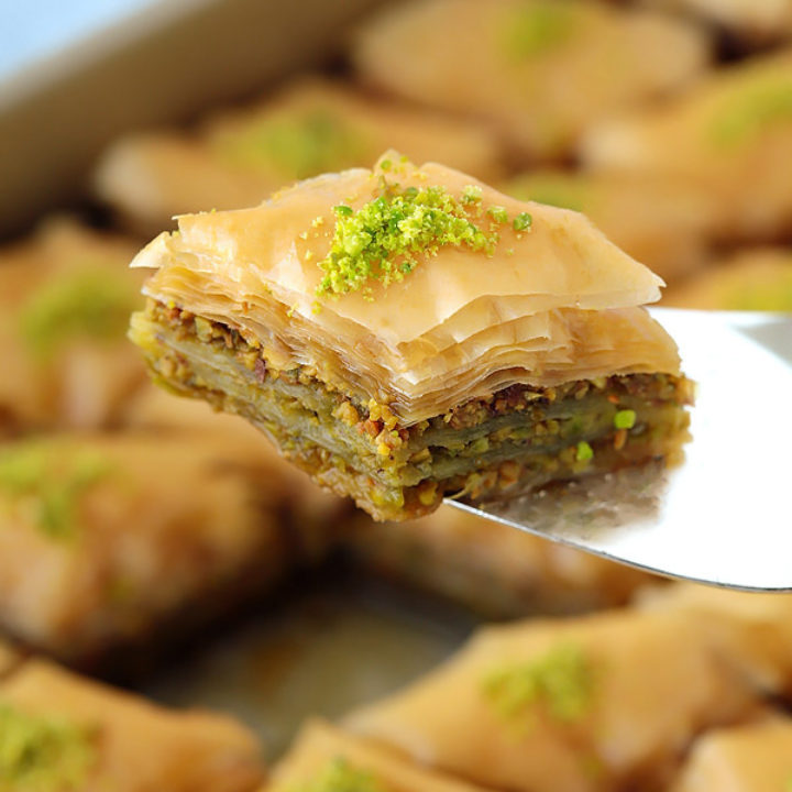 Baklava with pistachio - Mediterranean desserts Raleigh NC